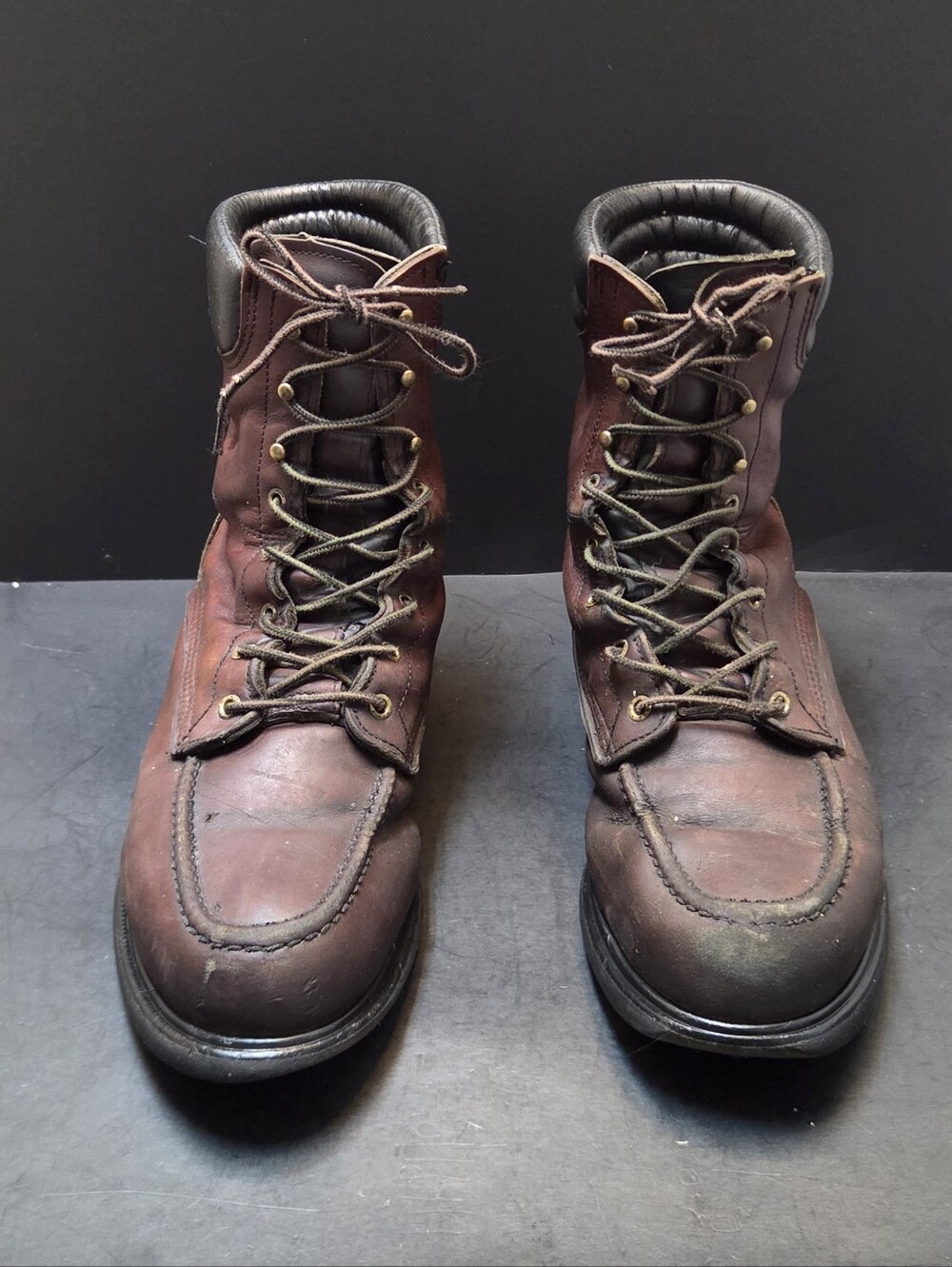 Red Wing 402 Supersole 8" Work Boots Men's 13B Brown Leather USA Made. 0235.